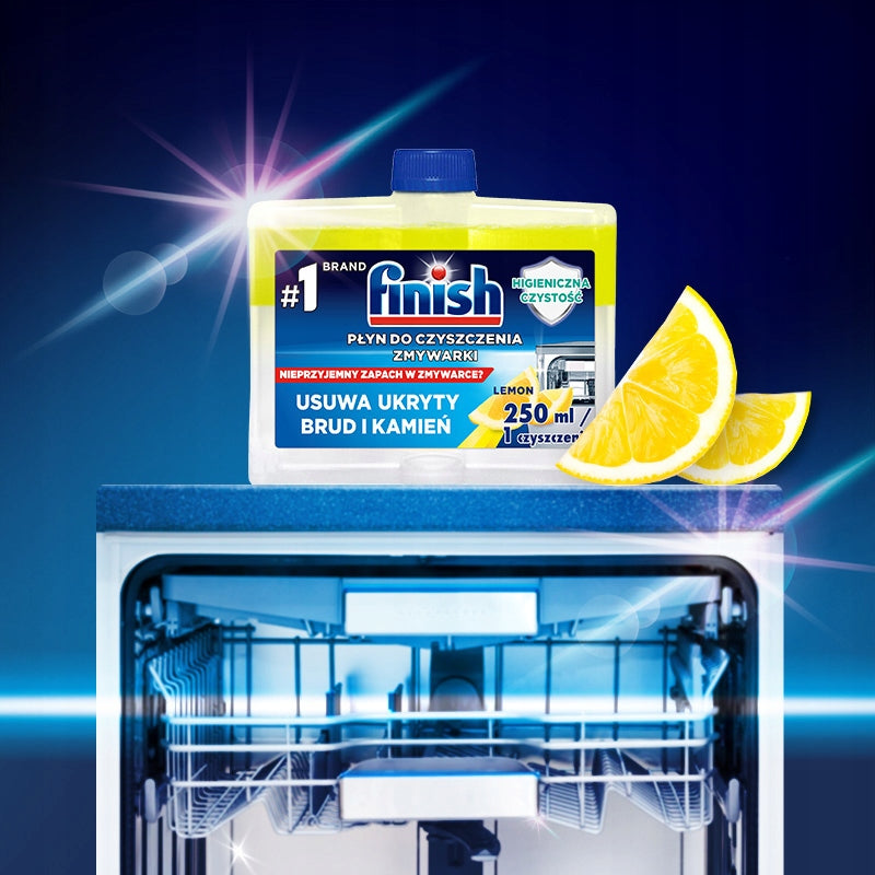 Set Finish Dishwasher Cleaner Lemon 4 x 250 ml Packaging status original