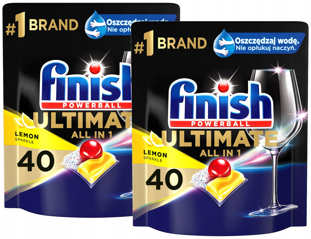 Set Finish Ultimate All in One Dishwasher Capsules 2 x 40 Pieces