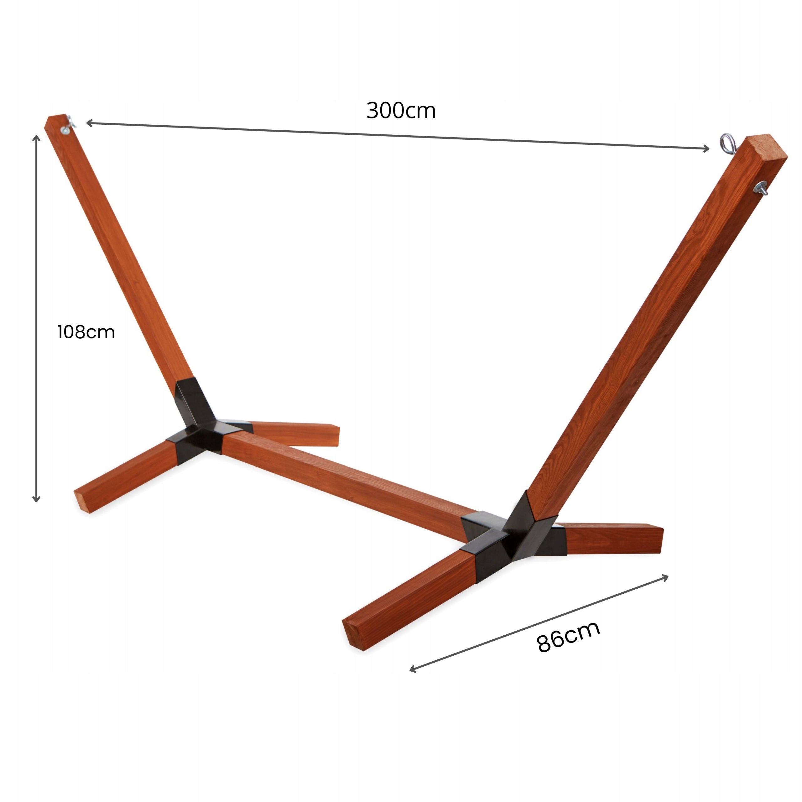 Set Frame for Hammock Wooden Impregnated 150kg Total length 300 cm