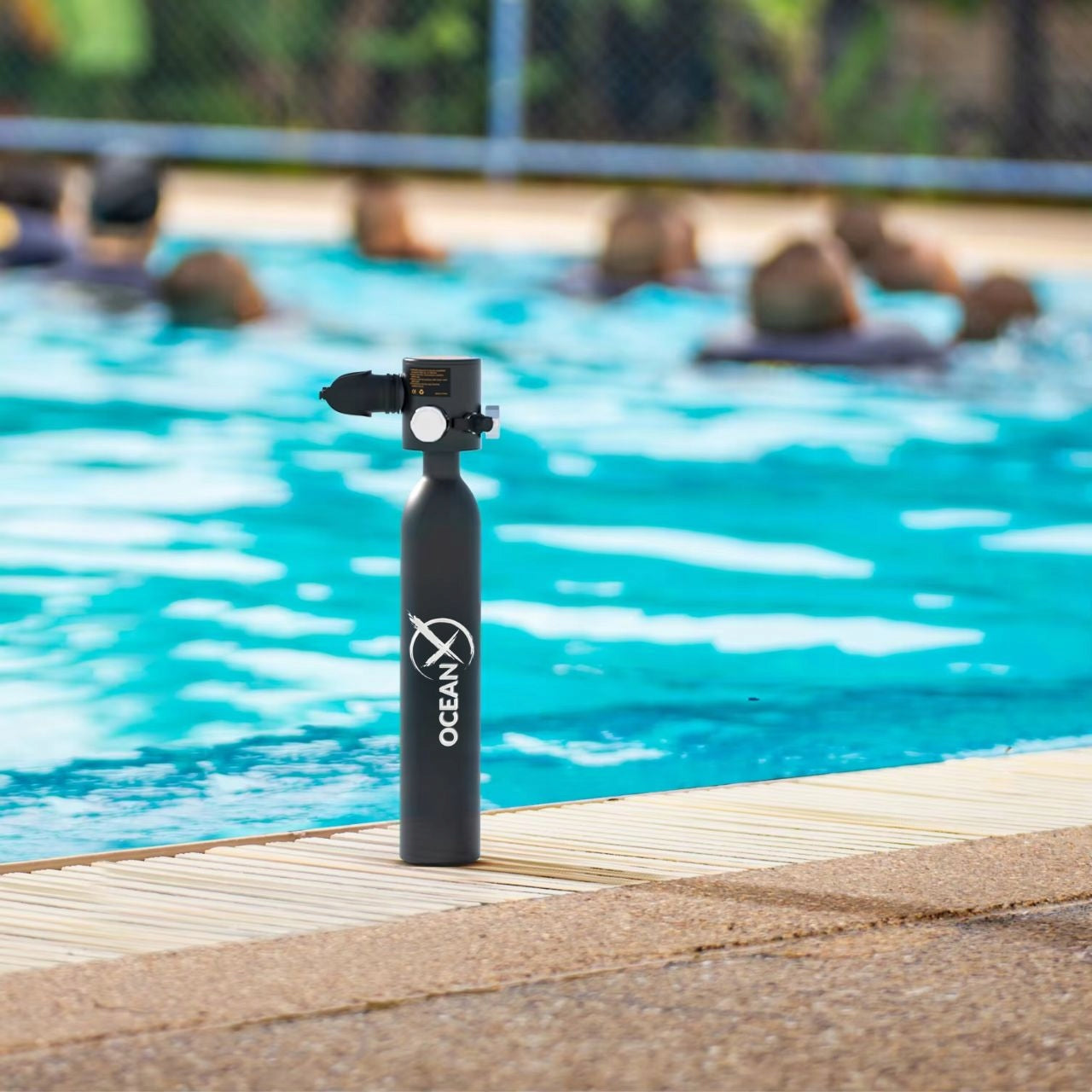 Set Full Face Mask with Mini Diving Bottle 0,5L with Bag OceanX Kind full face