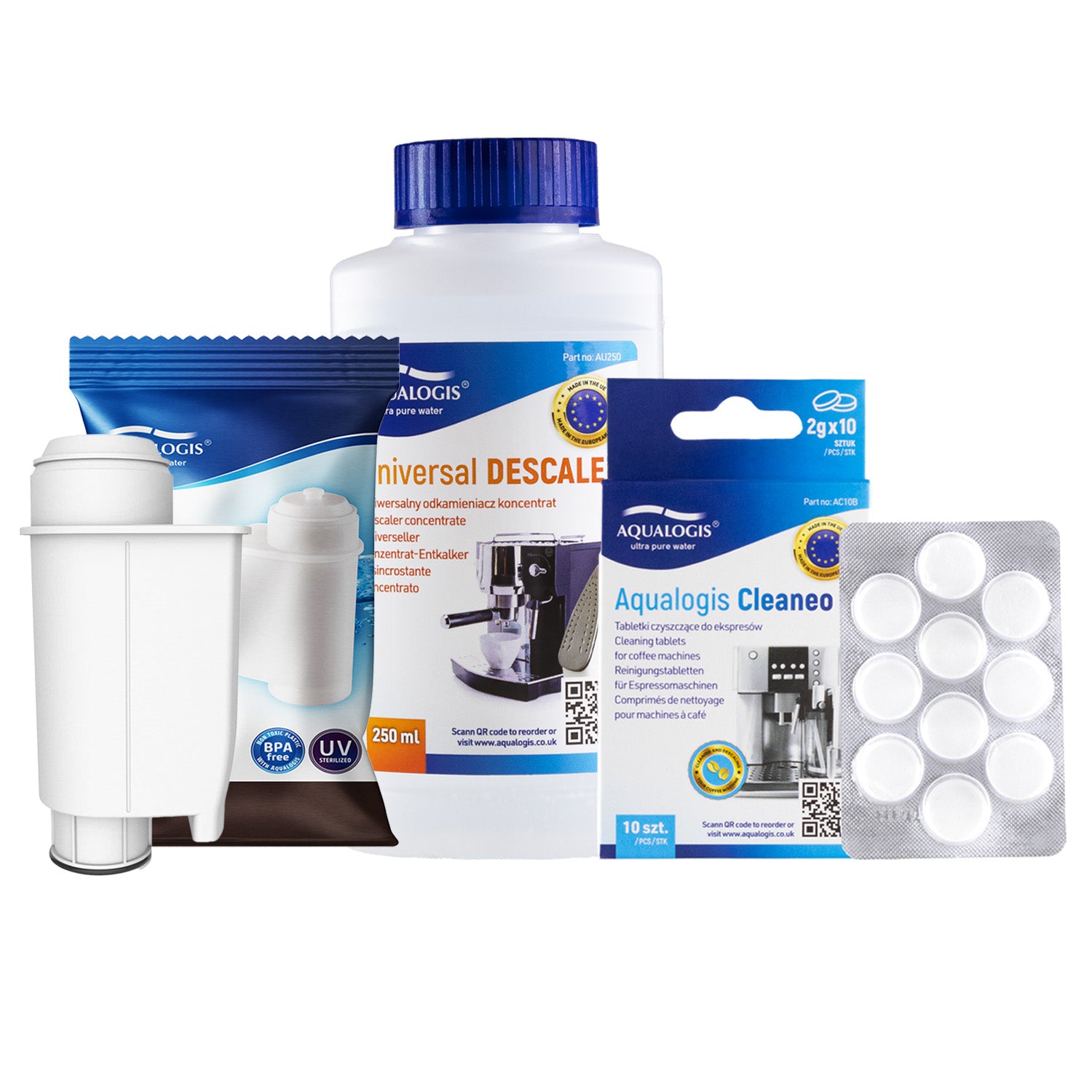 Set GAGGIA - AL-Inte+ , UniDec 250 ml, Cleaneo 10 tablets