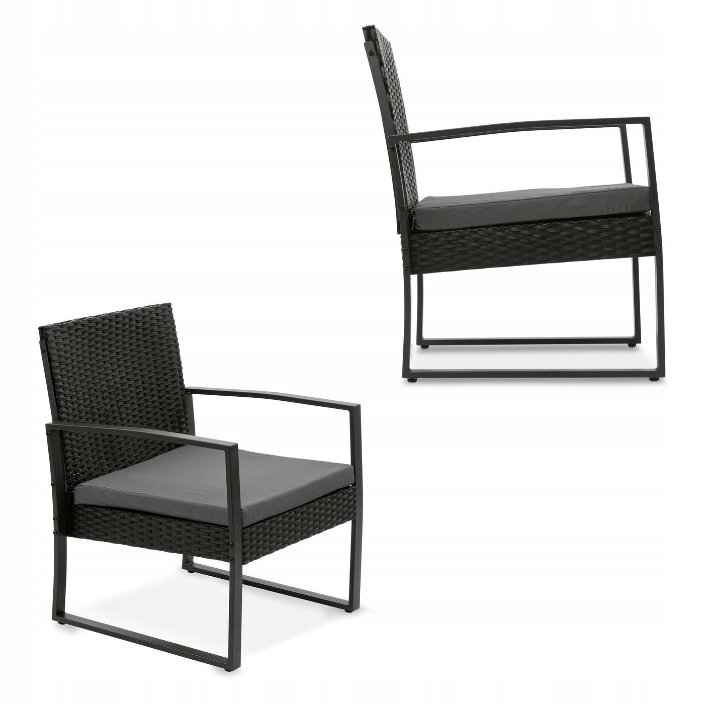 Set GARDEN FURNITURE ARMCHAIRS GLASS TABLE SOFA Set Tadar Madeira 4 el Main material metal