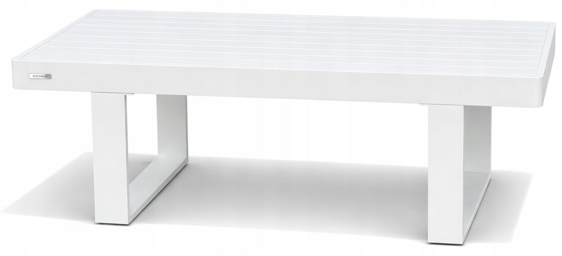 Set Garden Furniture Modular Aluminum Lagoon Corner + Table White Color white