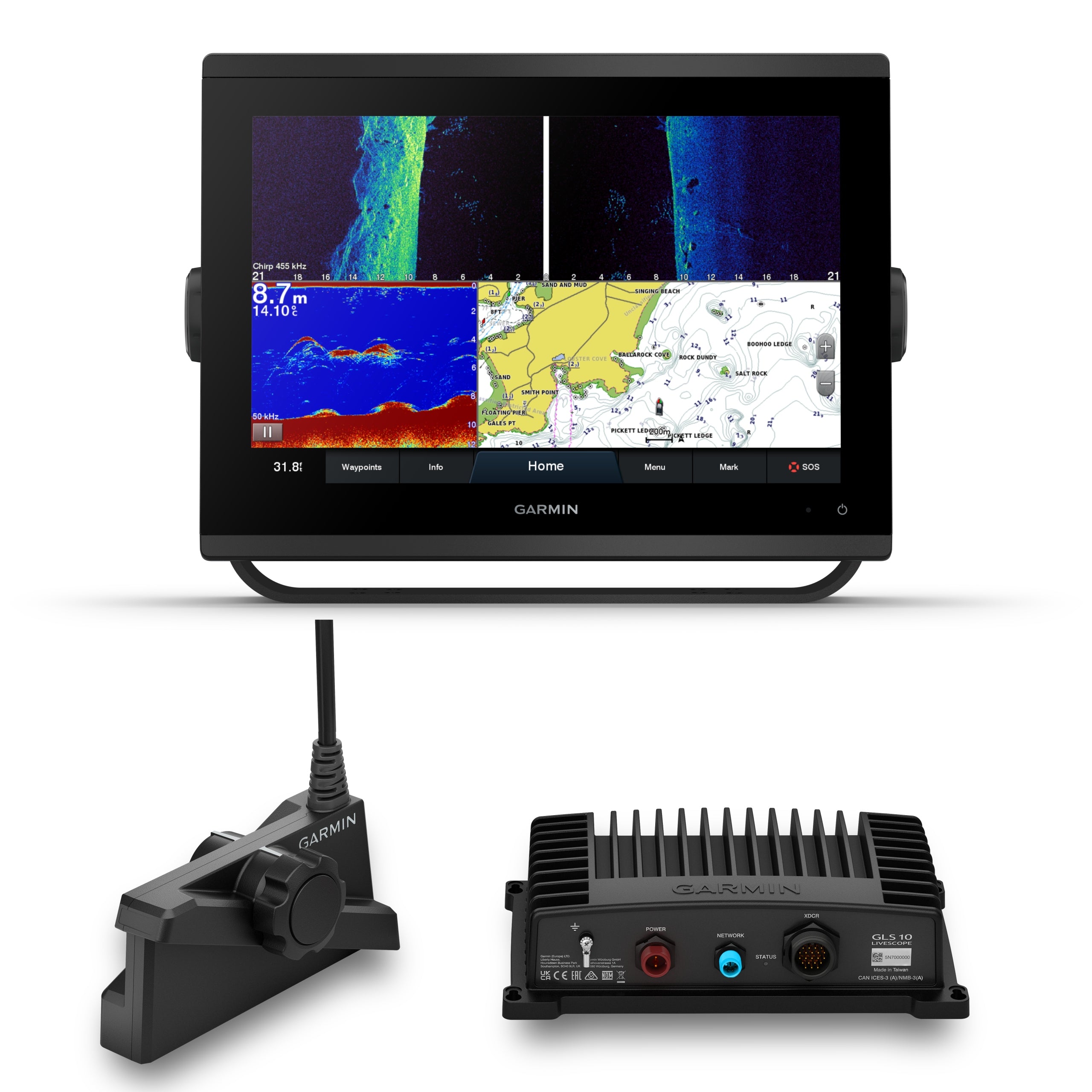 Set Garmin GPSMAP 1223xsv with Panoptix Livescope LVS34 with GLS10