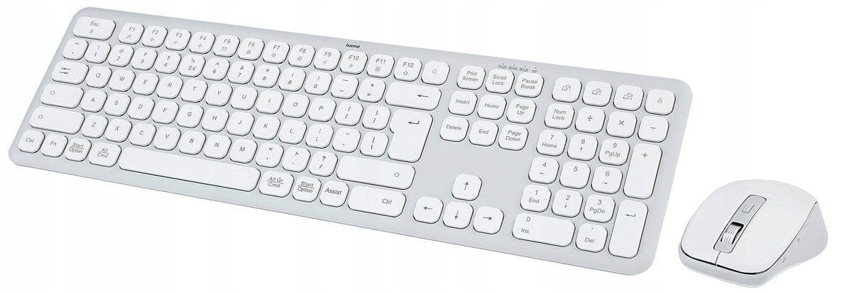 Set HAMA WKM-550 White and grey Keyboard design number pad low-profile keys