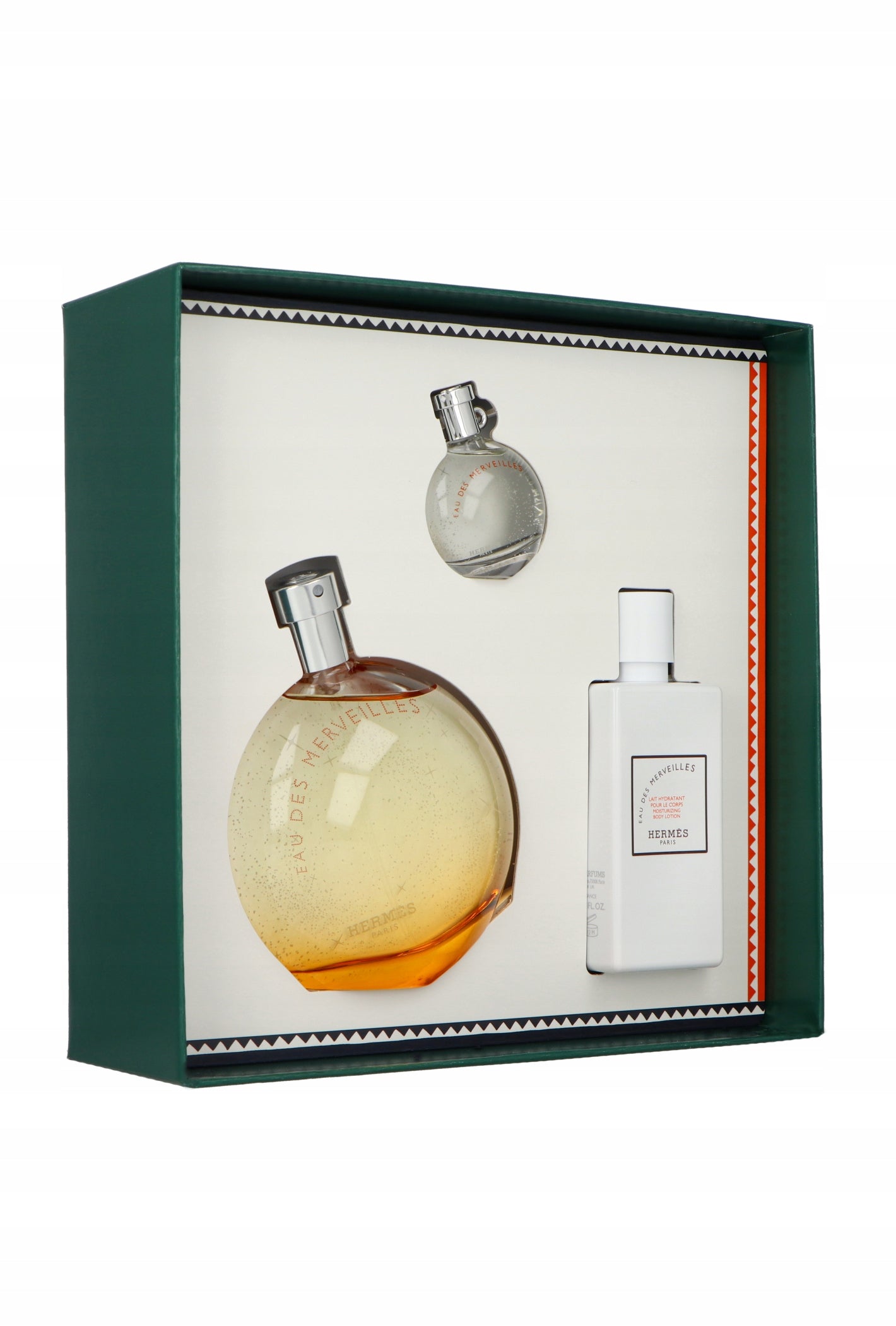 Set Hermes Eau Des Merveilles Edt 100ml + Edt 7,5ml + Body Lotion 80ml Brand Hermès
