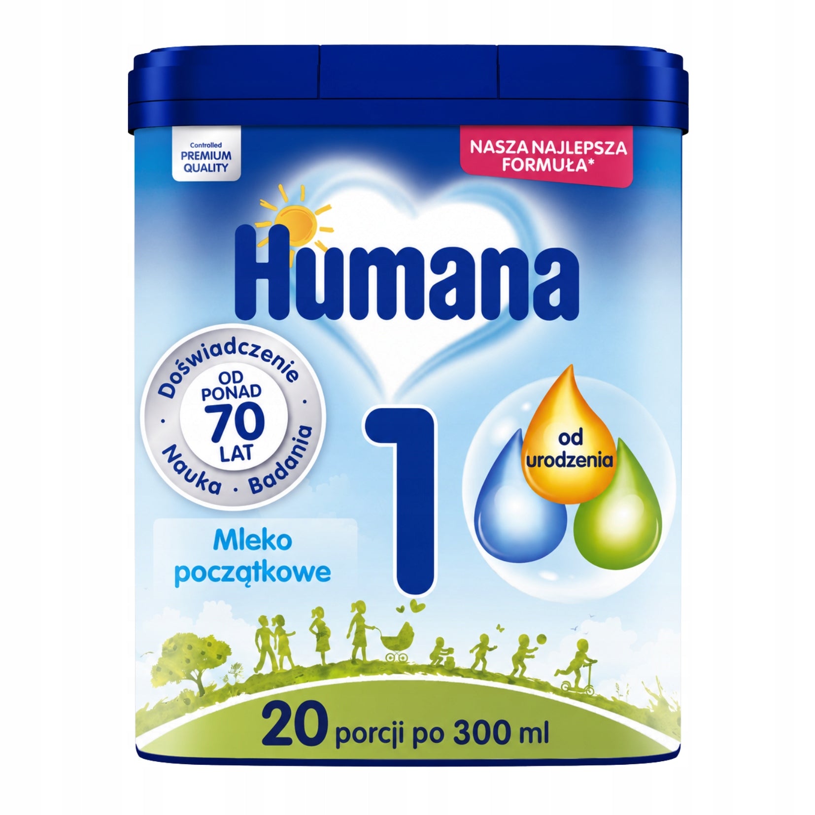 Set Humana 1 HMO initial modified milk after 6 months 2x750g Packaging status original