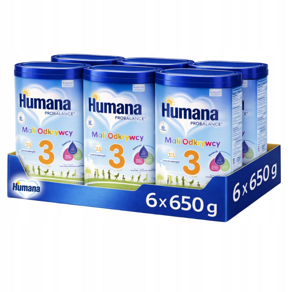Set Humana 3 Little Explorers milk next after 12 months of age 6x650 g