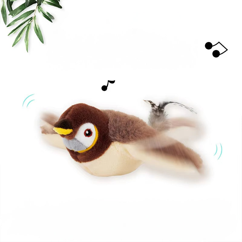 Set INTERACTIVE Cat Toy Bird MAKING SOUNDS with Manufacturer code Interaktywna zabawka dla kota