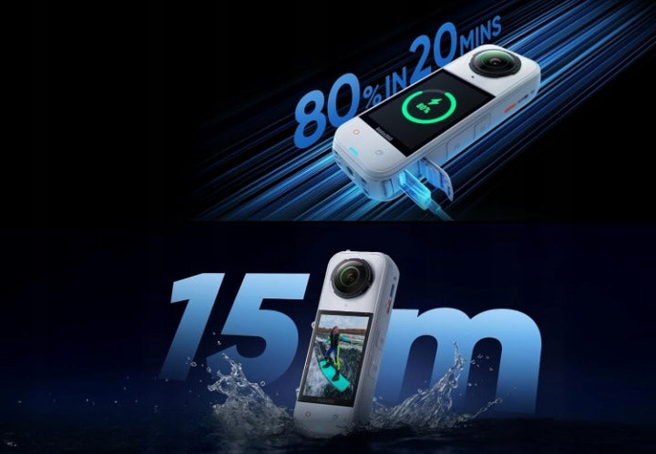 Set Insta360 X5 Pack Satin White waterproof camera 360° 8K 3h work Manufacturer code B0FMRN29Z2