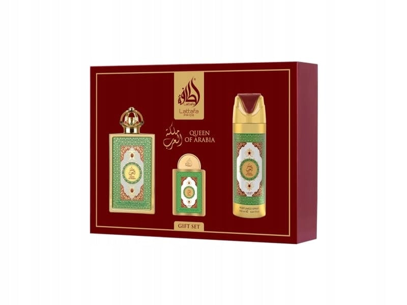 Set Lattafa Queen Of Arabia Edp 100ml + Edp 20ml + Deodorant 200ml