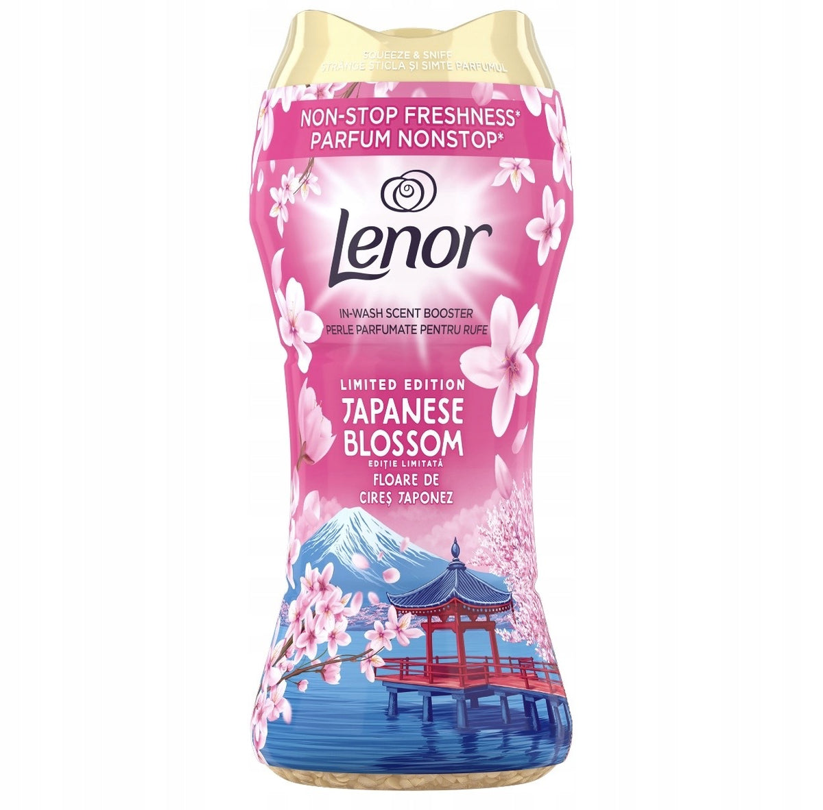 Set Lenor Japanese Garden Rinse Liquid 59washes+Laundry Pearls 195g Brand Lenor
