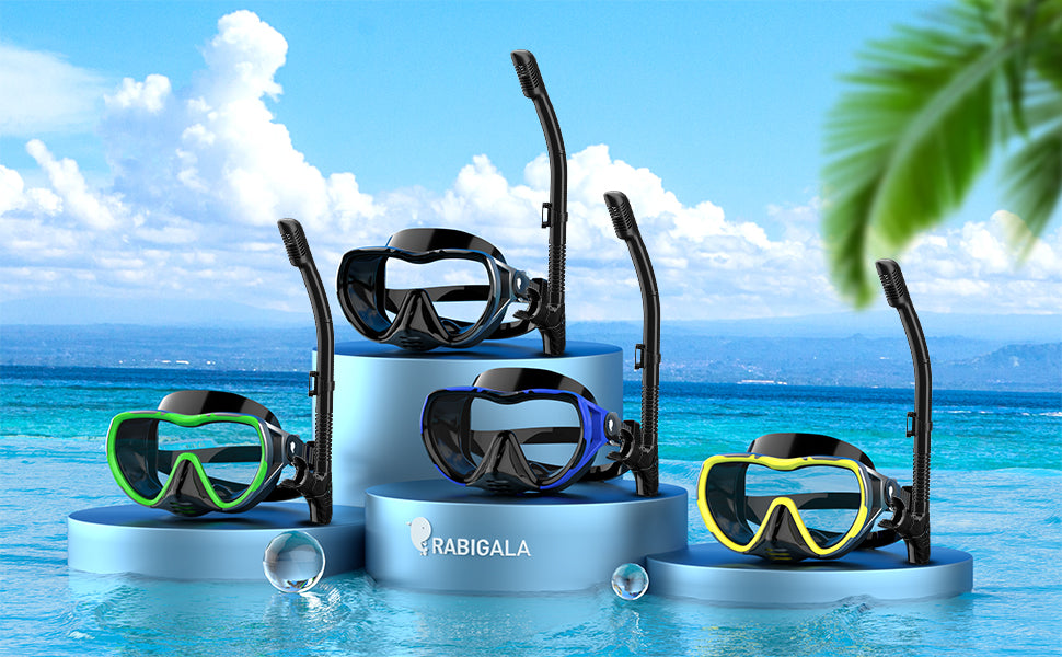 Set Mask diving tube glasses RABIGALA black Manufacturer code B0C1Z49HT8