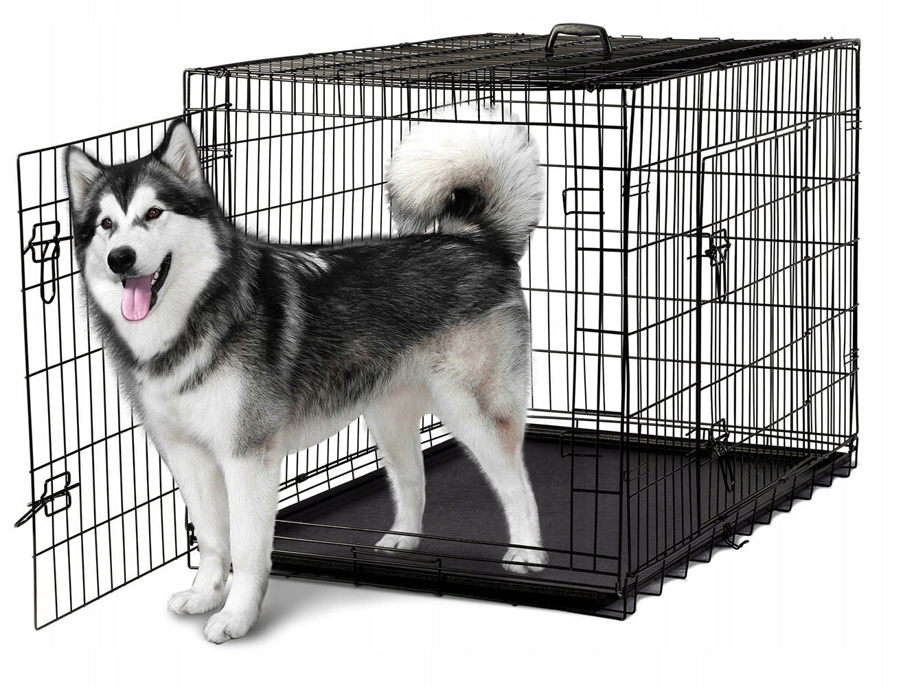 Set Metal Kennel Cage Dog PUPPIES XXL + MATTRESS PLAYPEN Brand Bisky