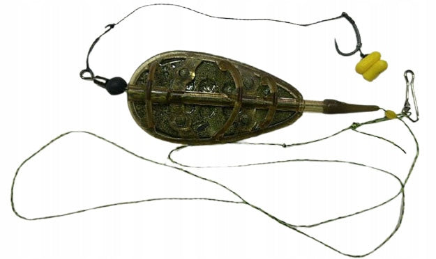 Set Method Feeder basket 30g L+ leader 10cm + hook No. 6 + pop up