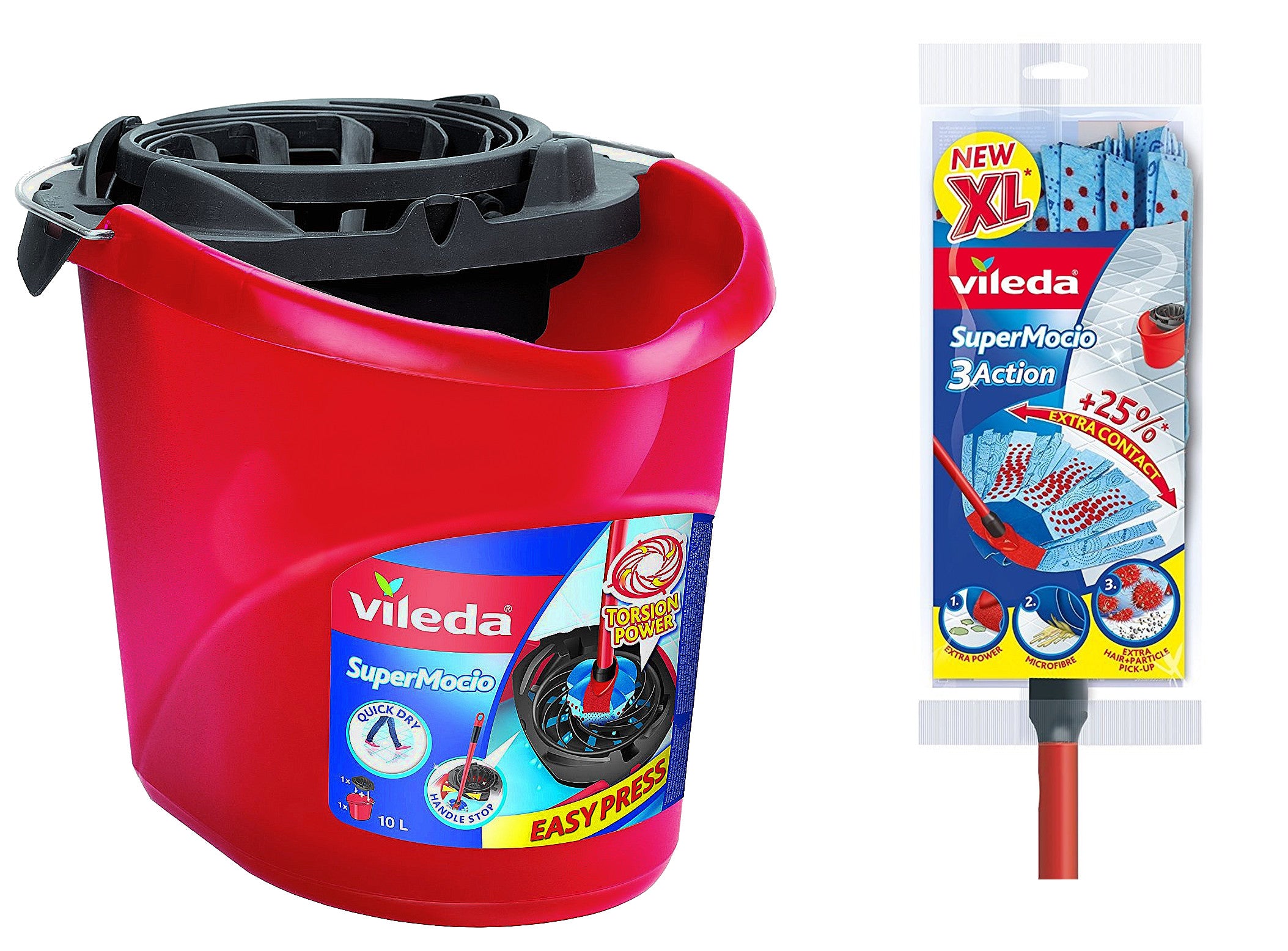 Set Mop Vileda Velour 3D + Super bucket