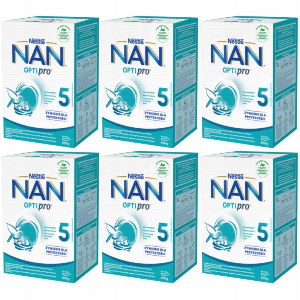 Set NESTLE NAN OPTIPRO 5 Powdered milk 6 x 650g