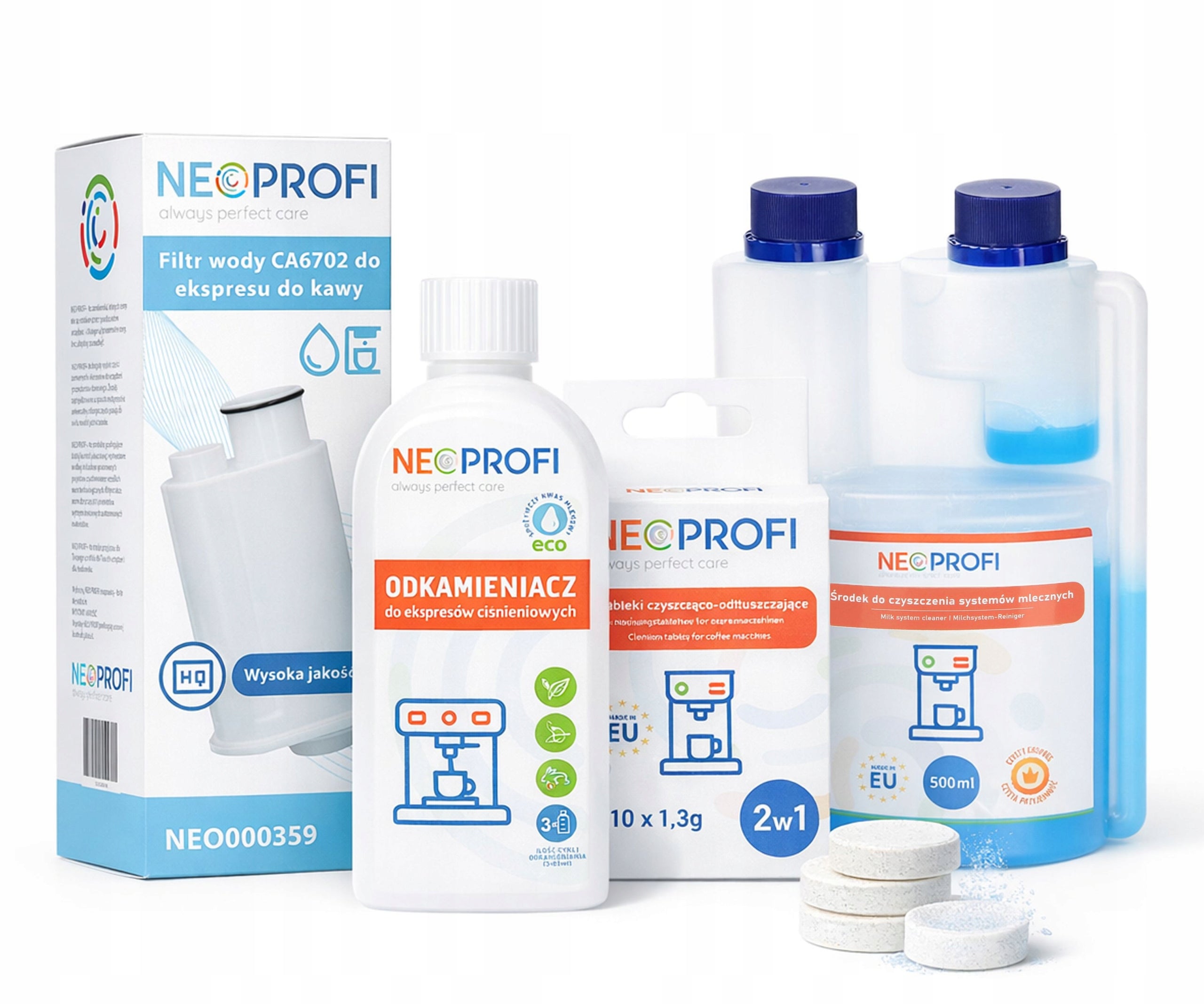Set NeoProfi filter and cleaners for coffee machines | PHILIPS SAECO