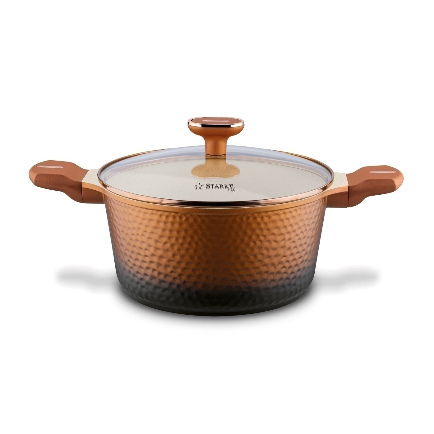 Set OF POTS INDUCTION PAN Starke Pro Texture Copper 10el 16/20/24/28 Additional color orange