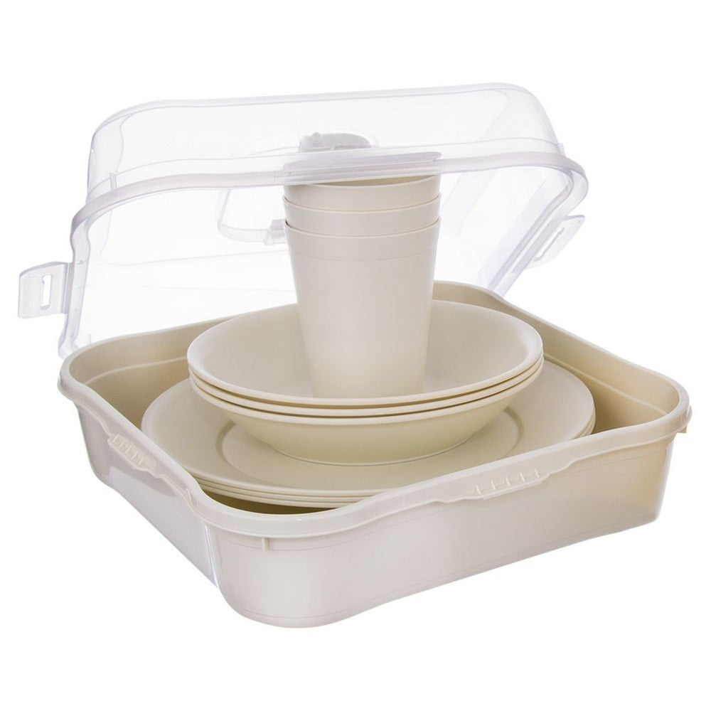 Set PICNIC hiking camping plates plastic cups 13 el. Brand Orion