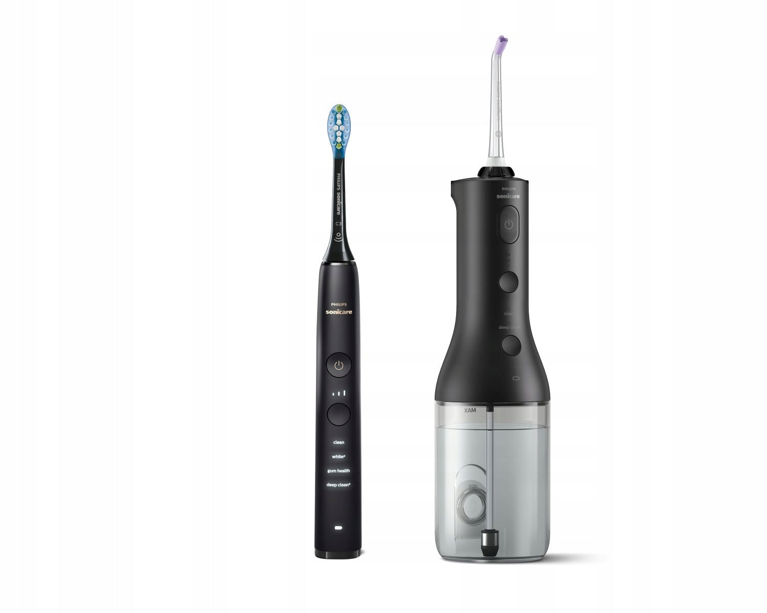 Set Philips Sonicare sonic toothbrush and irrigator (black) HX3886/43 Packaging status original