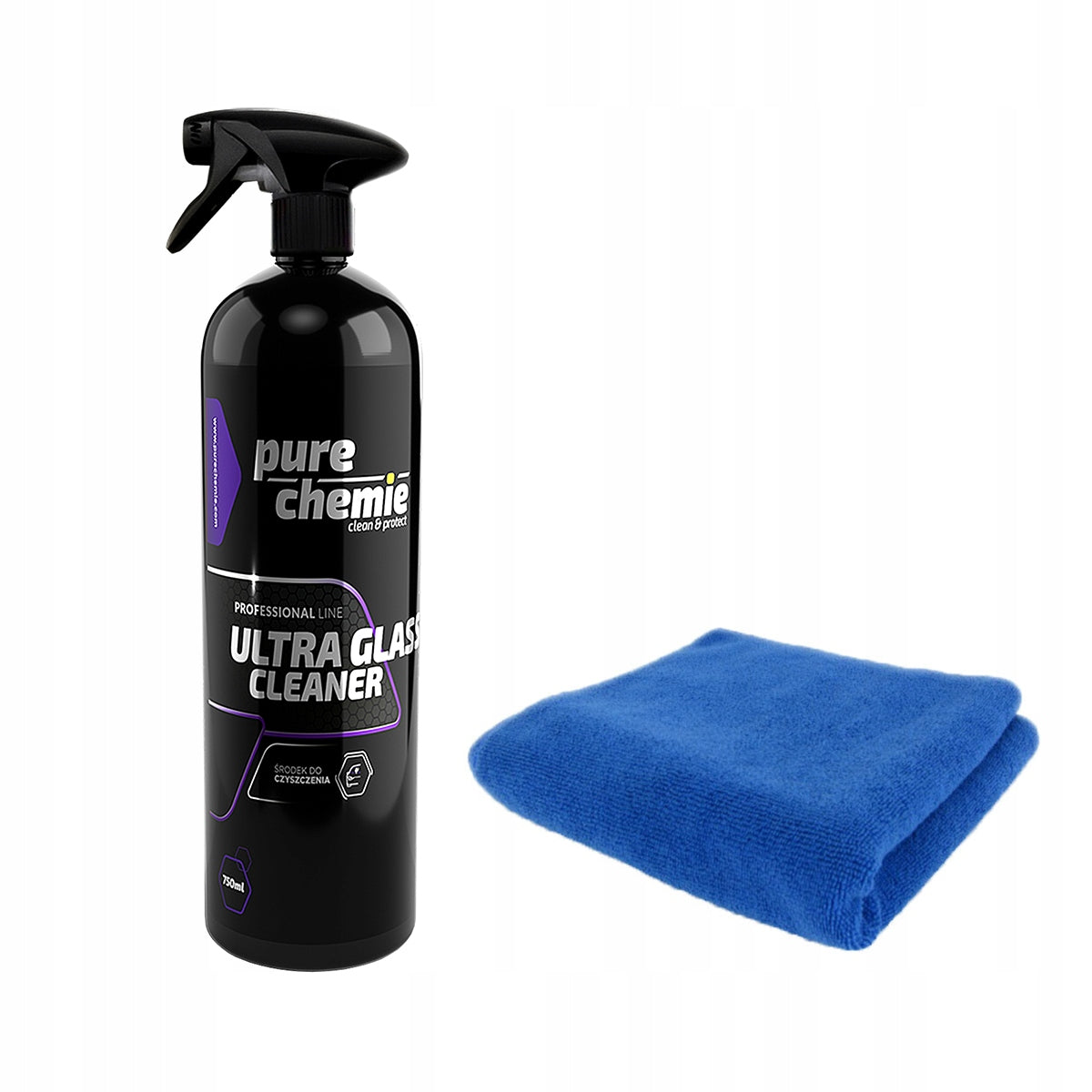 Set Pure Chemie Ultra Glass Cleaner + Microfiber