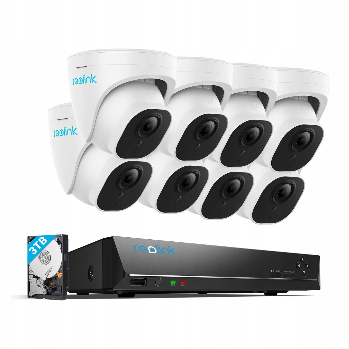 Set Reolink RLK16-820D8-A (8x camera RLC-820+recorder + 3TB drive) Brand Reolink