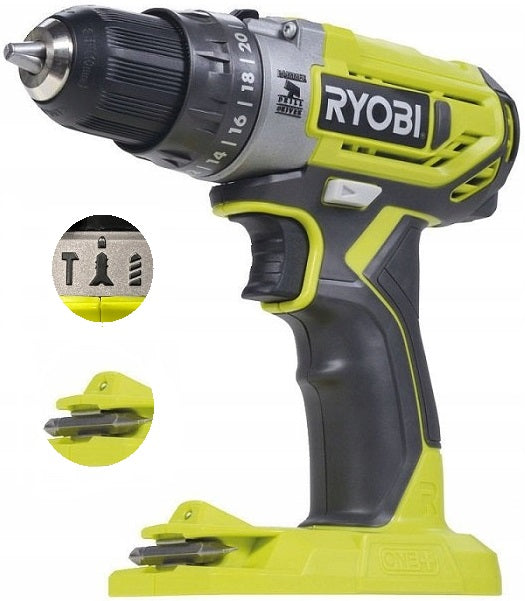 Set Ryobi Impact Drill 18V ONE+ 2x Aku 1.5Ah + Charger Packaging status original