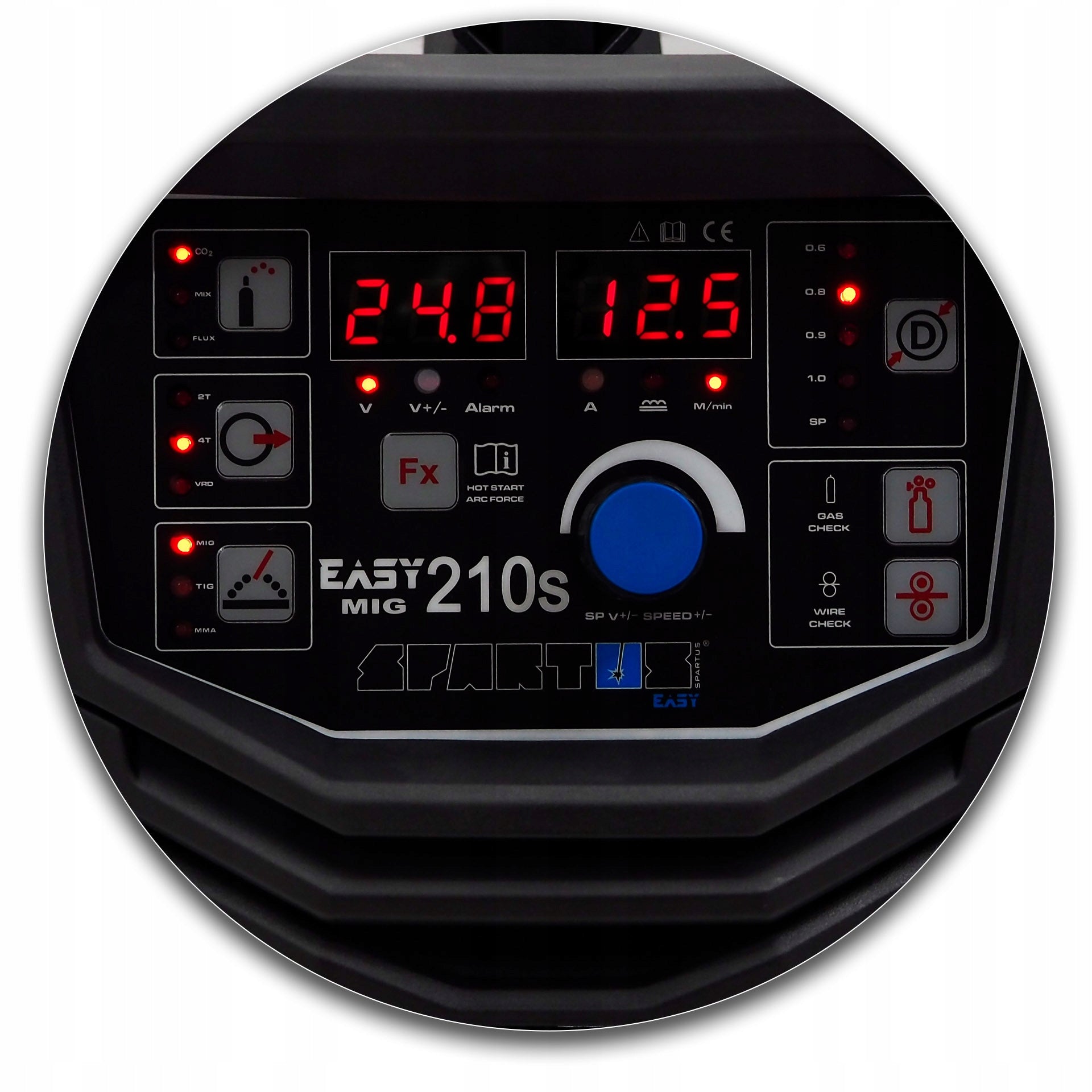 Set SPARTUS EasyMIG 210S Easy MIG Synergy + TIG + visor + cylinder Manufacturer code Spartus 210s_set2