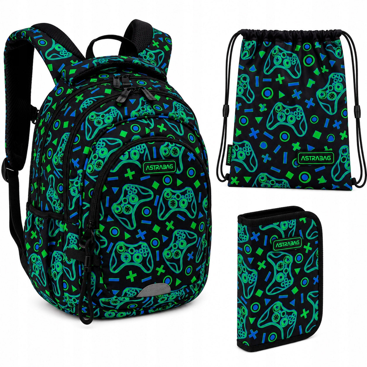 Set School backpack Pencil case Bag ASTRA gaming for boy class 4-8 27L