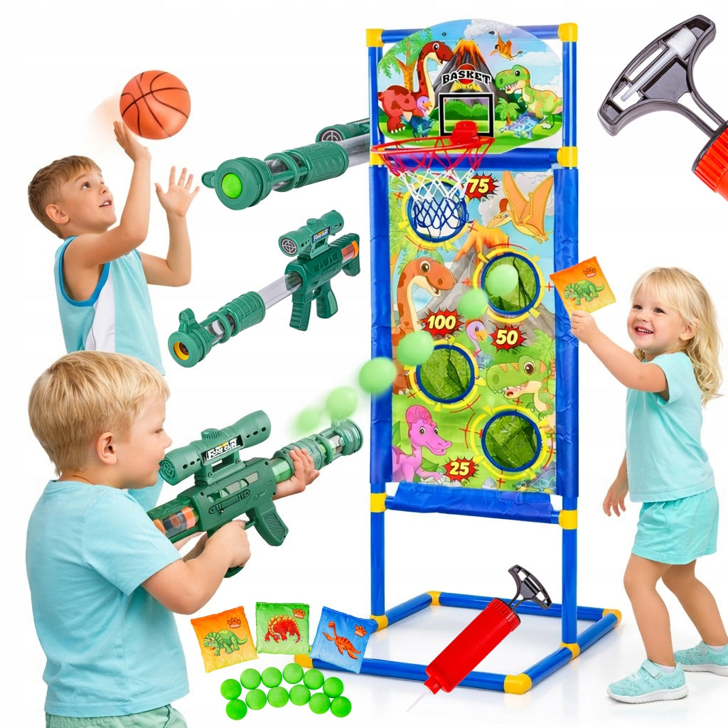 Set Sports Foam Gun Basketball Throwing Pouch For Kids