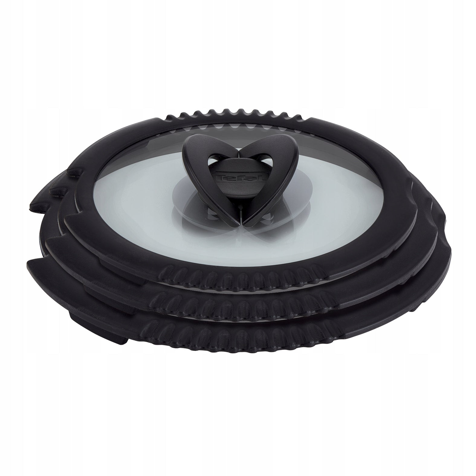 Set TEFAL Ingenio Emotion 16/18/20 cm glass handle plastic lids Brand Tefal