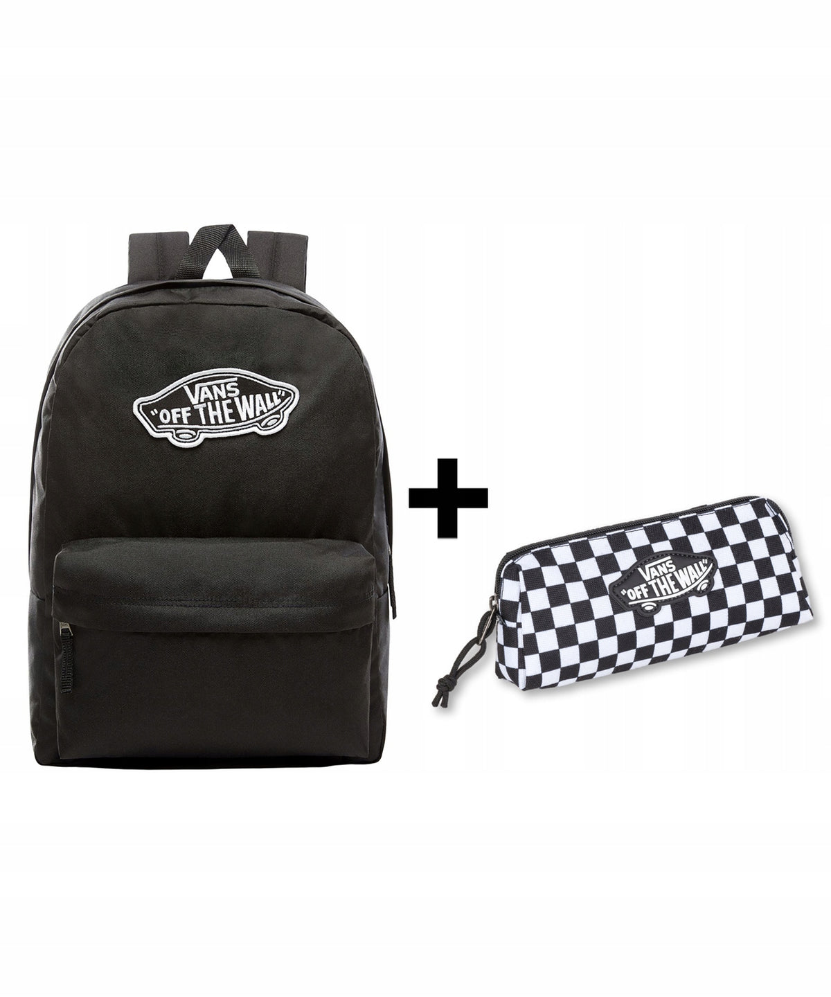 Set Vans-Backpack OLD SKOOL CLASSIC H4YBLK Blk+Pen 8Y28 Blk/Wht Chkbrd