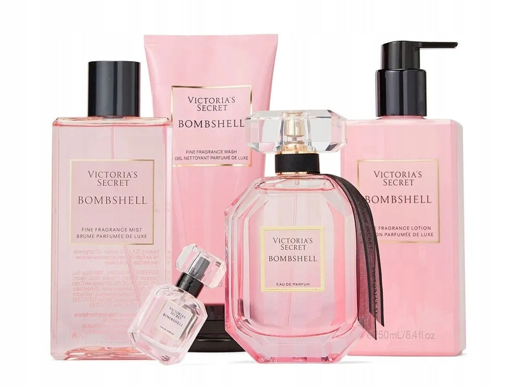 Set Victoria's Secret Bombshell edp 100, edp 7,5, lotion, mist, gel Packaging status original