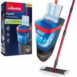 Set Vileda H2PRO flat mop with bucket two tanks dirty clean water