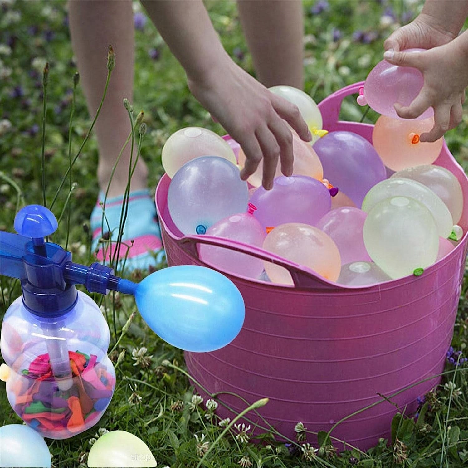 Set Water Pump + 100pcs Water Balloons Water Bombs Brand Gacek