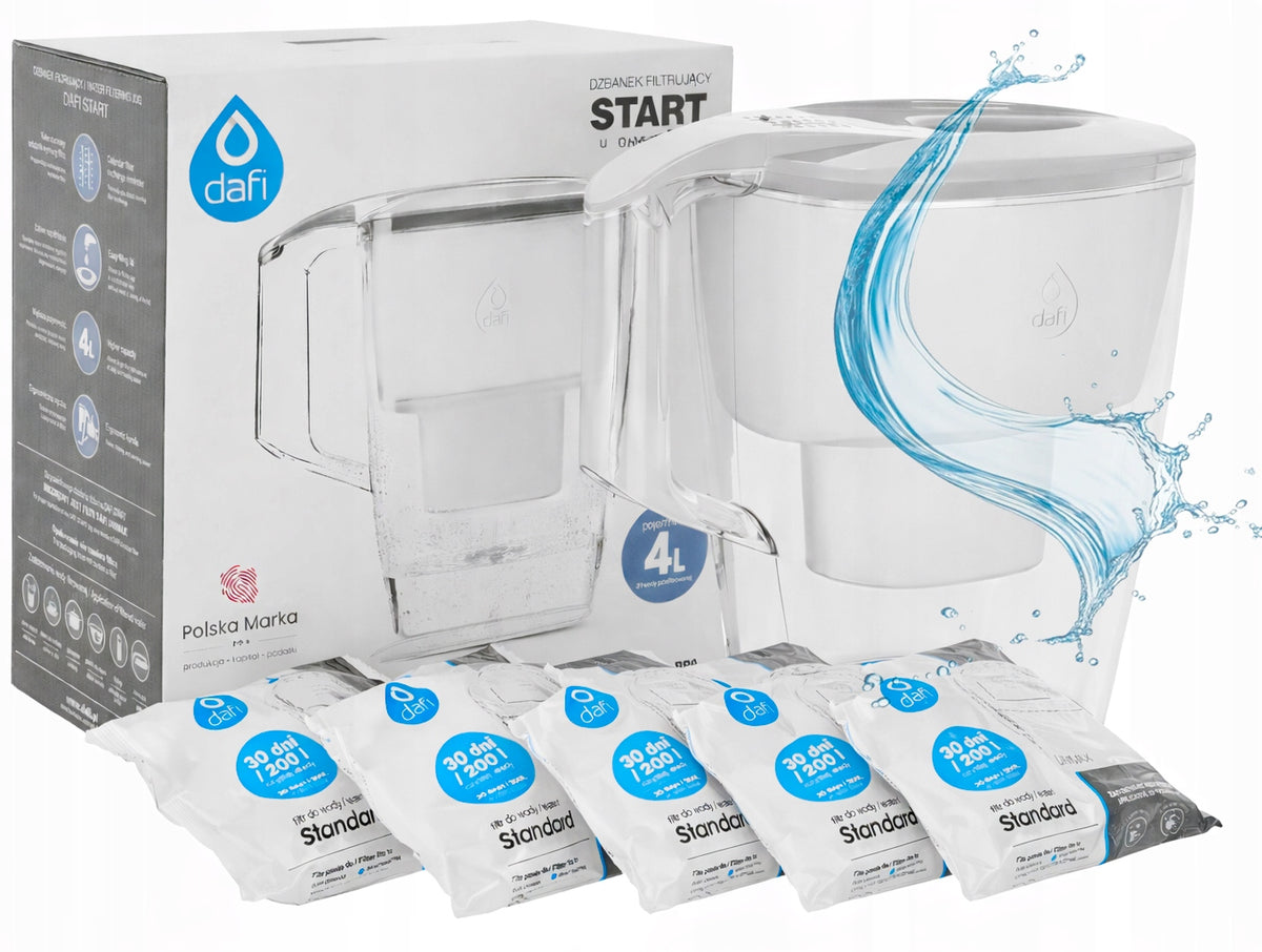 Set Water jug white Dafi Start + 5x filter cartridge filter Unimax
