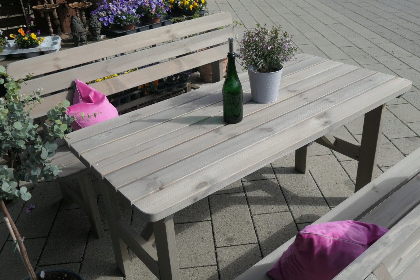 Set Wooden Garden Furniture Set 6 People Bench Table Terrace Garden EAN (GTIN) 5902884437406