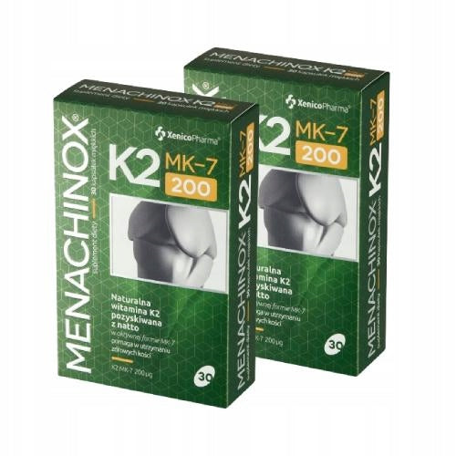 Set XENICO Menachinox K2 200, bones, blood clotting, 2x 30 capsules