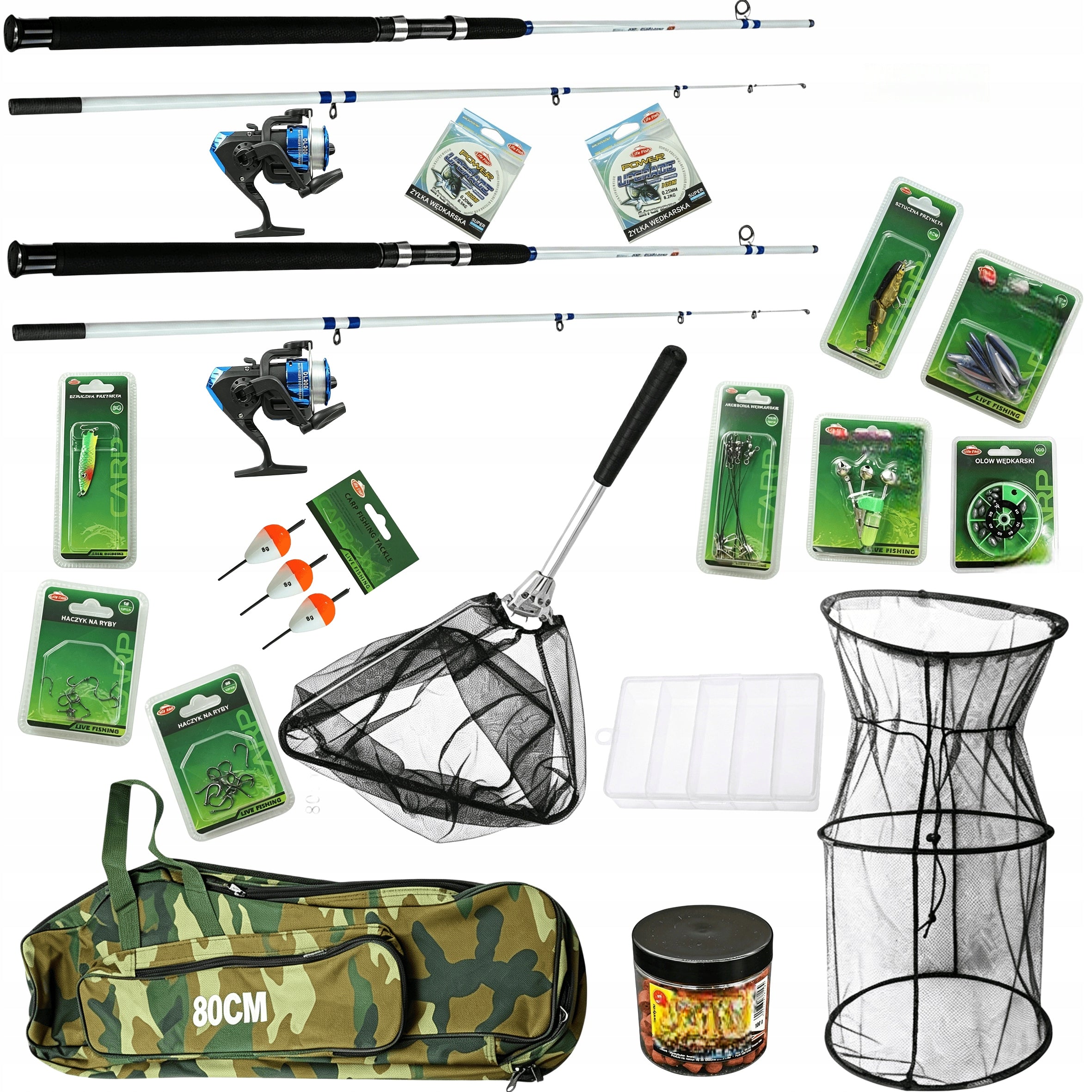 Set for 2 people – 2 rods 1,5 m, reels and accessories