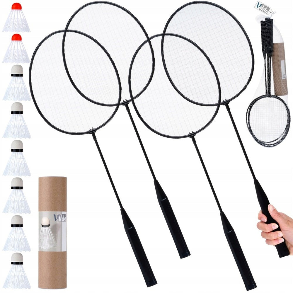 Set for Badminton Recreational Rackets 4x Pallet 8x Dart 61 cm 12 el.