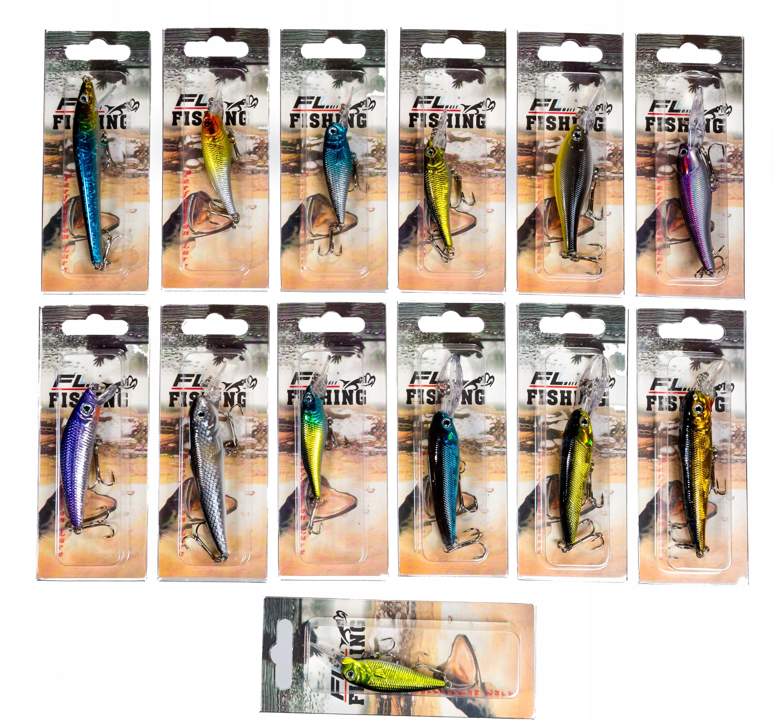 Set for Spinning Wobbler 10 pieces Perch Pike Model Woblery MIX