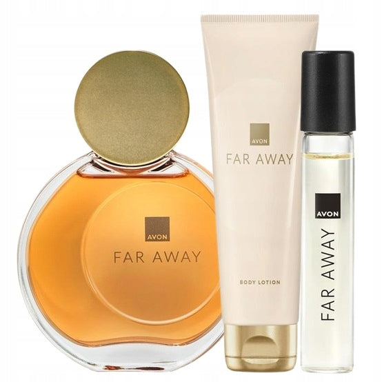 Set for Women Avon Far Away [Perfume + Lotion + Perfume] Packaging status original