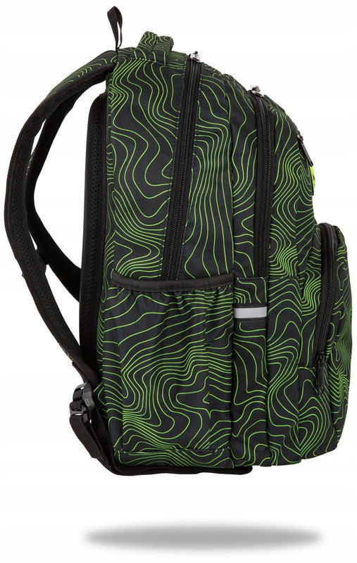 Set for boy up to class 4-8 backpack and pencil case Coolpack black green Manufacturer code ZCPNefryt0001