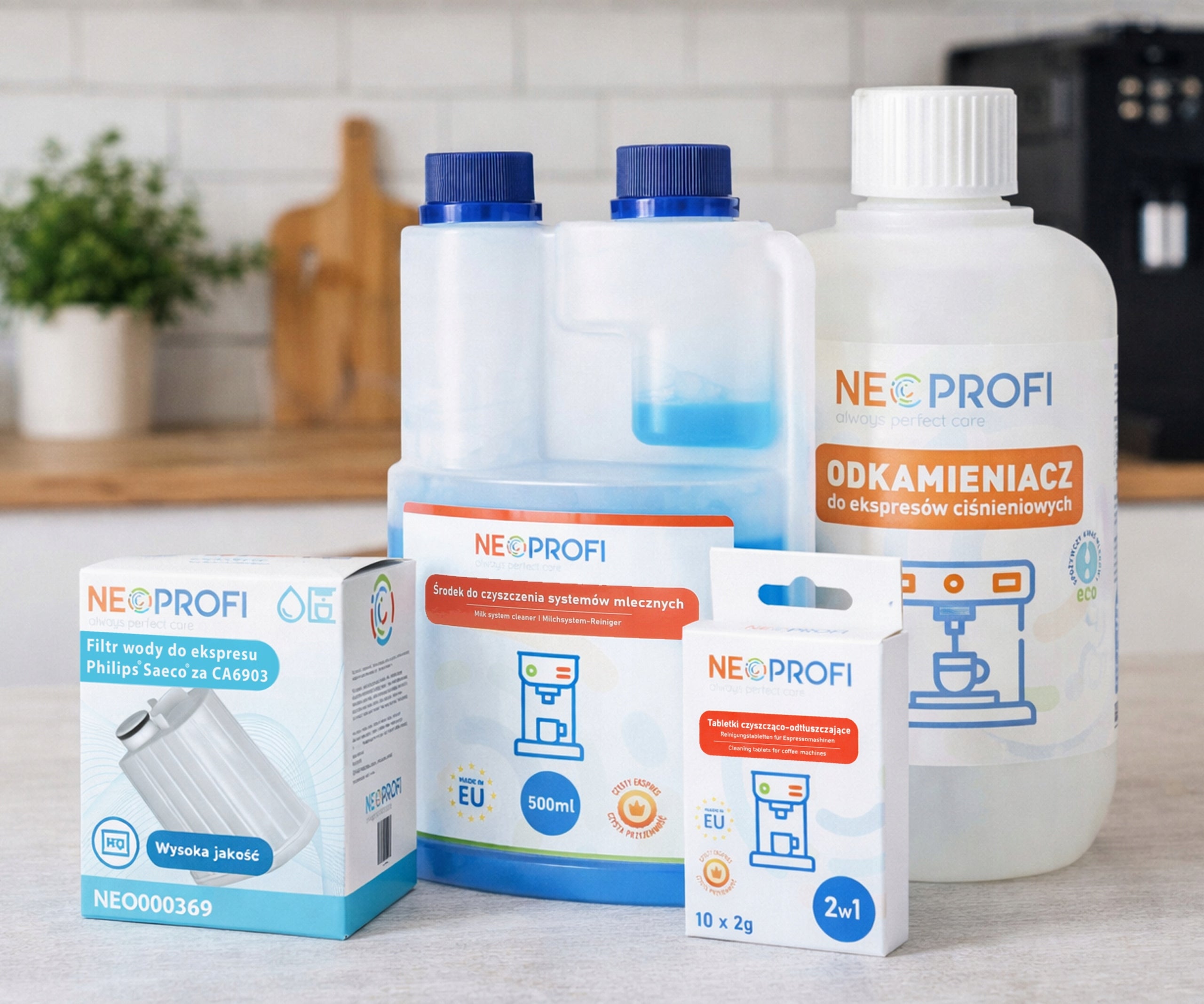 Set for descaling and cleaning coffee machine | UNIEWERSALNY NEOPROFI Brand NeoProfi