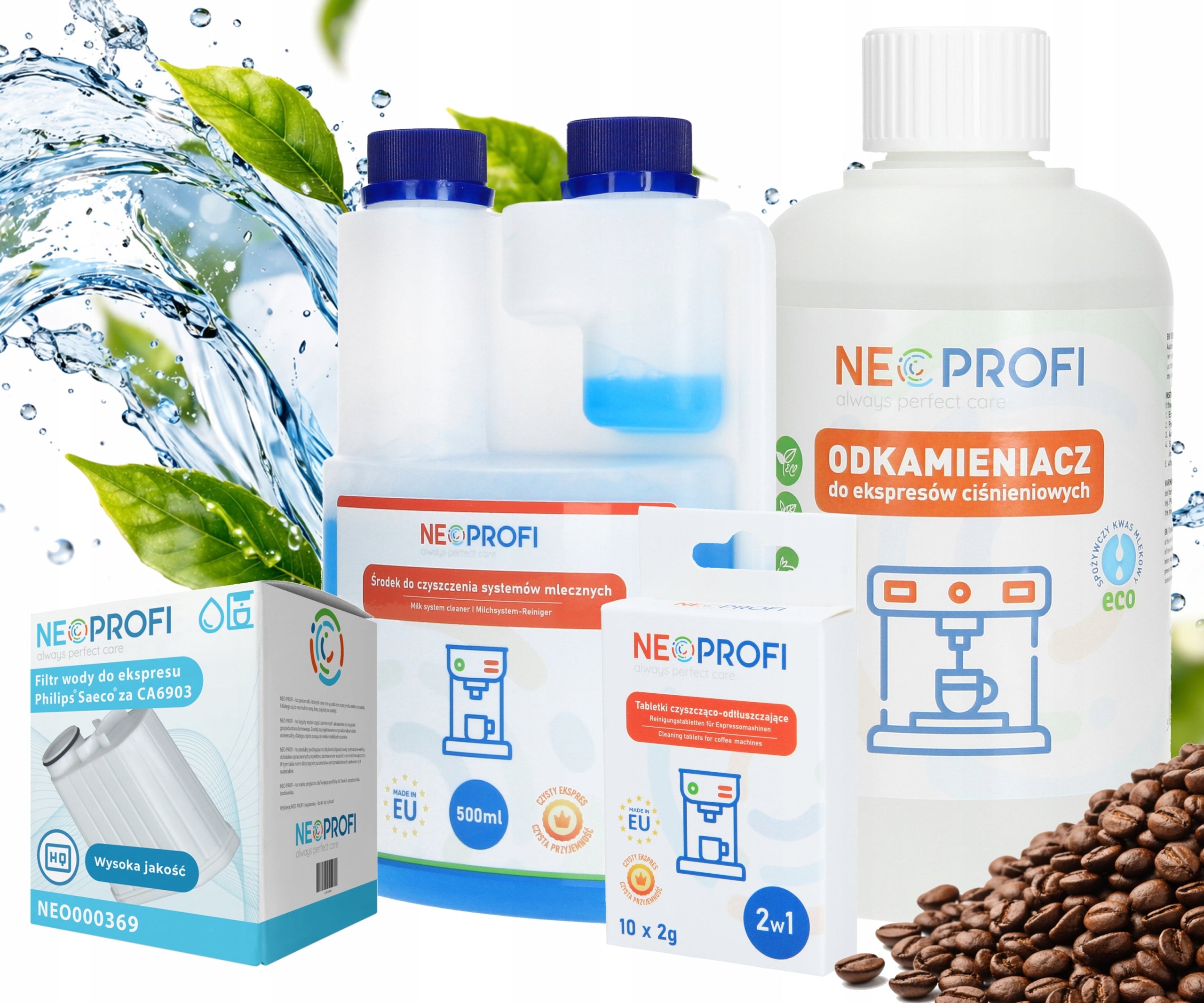 Set for descaling and cleaning coffee machine | UNIEWERSALNY NEOPROFI Manufacturer code NEO002796
