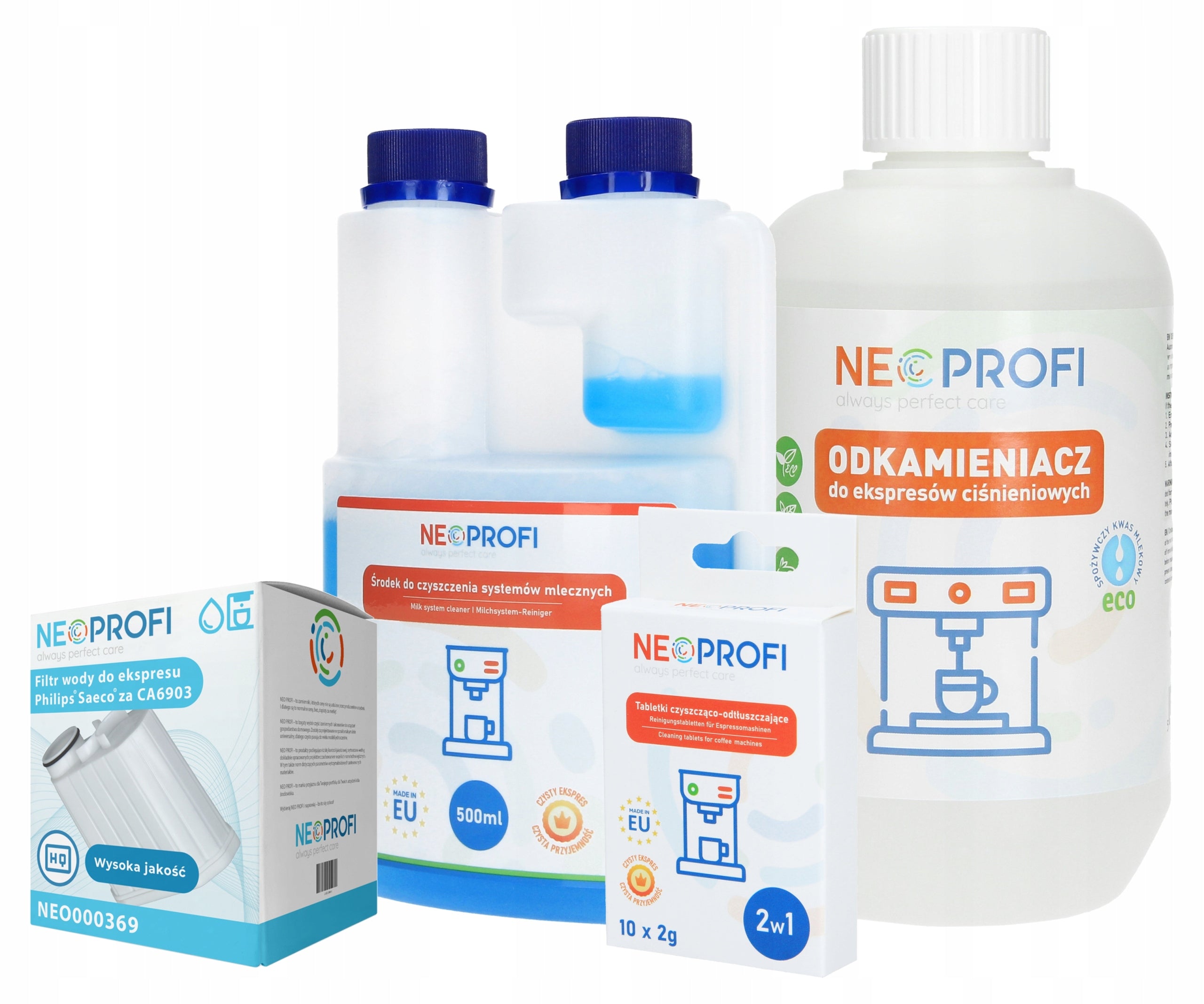 Set for descaling and cleaning coffee machine | UNIEWERSALNY NEOPROFI
