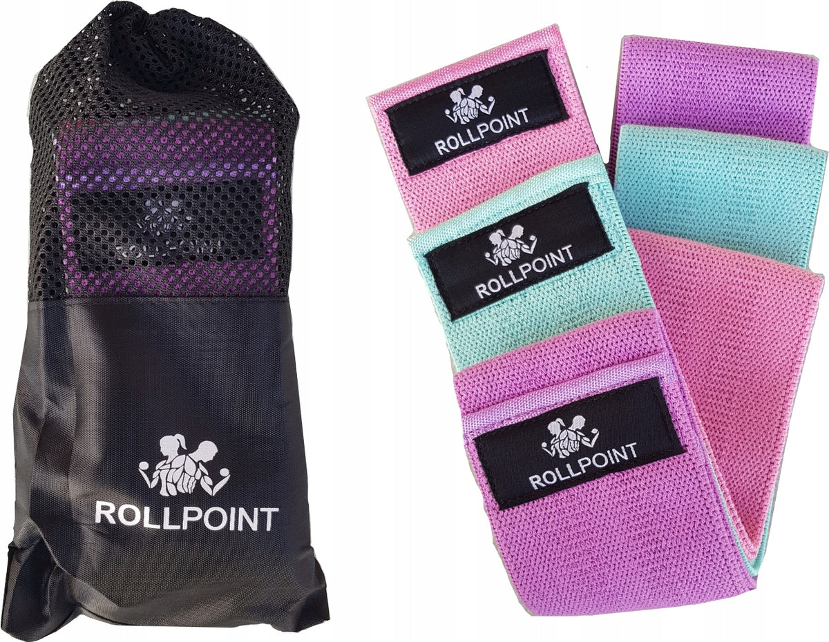 Set for exercise and massage roller mini band tape Brand Rollpoint
