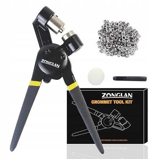 Set for grommets ZONGLAN 3/8 pliers + 500 eyelets
