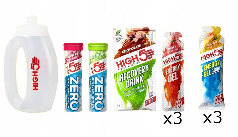 Set for runner High5 Run Pack Gels Electrolytes Competition Bottle Packaging status original